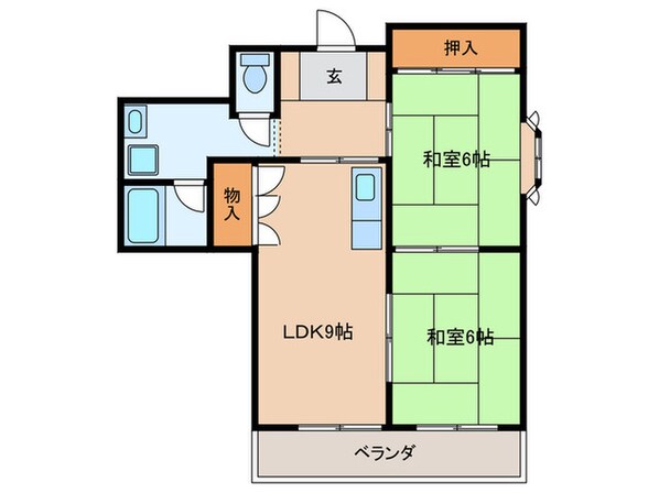 新栄プロパティー恵我之荘の物件間取画像